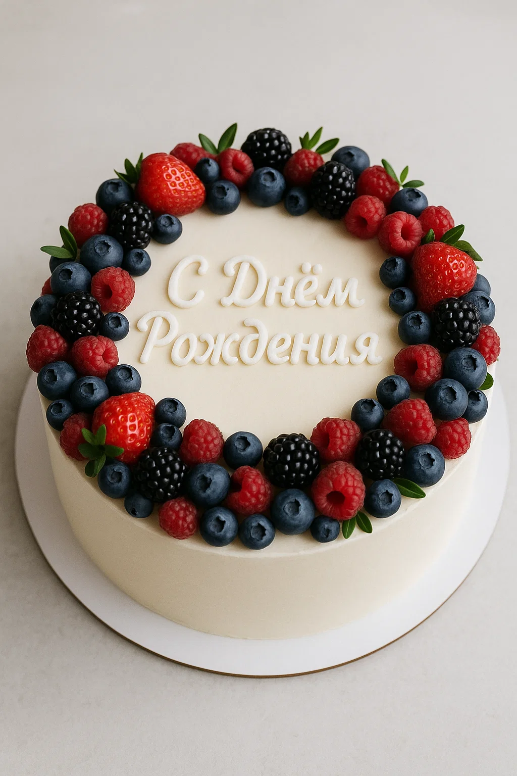 Торт на День Рождения с дизайном по заказу от семейной кондитерской Kisura | Доставка по Москве