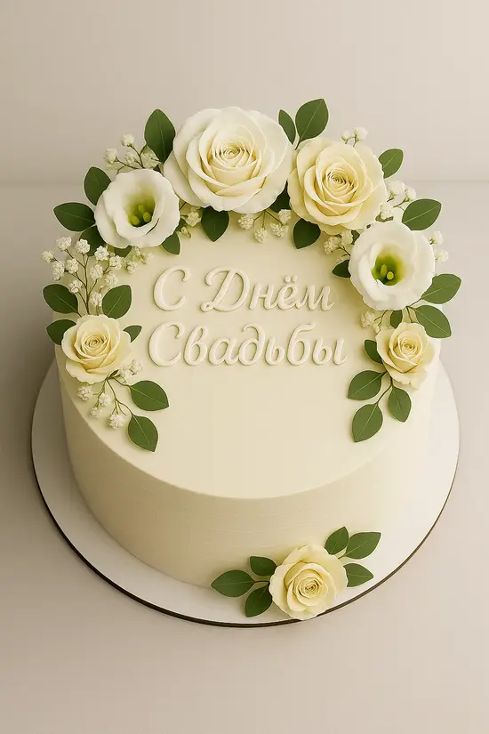 Торт на свадьбу с дизайном по заказу от семейной кондитерской Kisura | Доставка по Москве